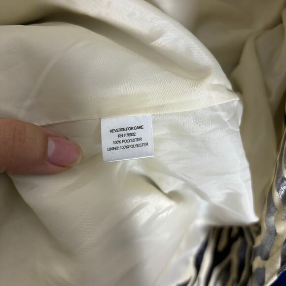 Bamboo Traders Silver Zebra Open Front Blazer Sz M - Picture 6 of 13